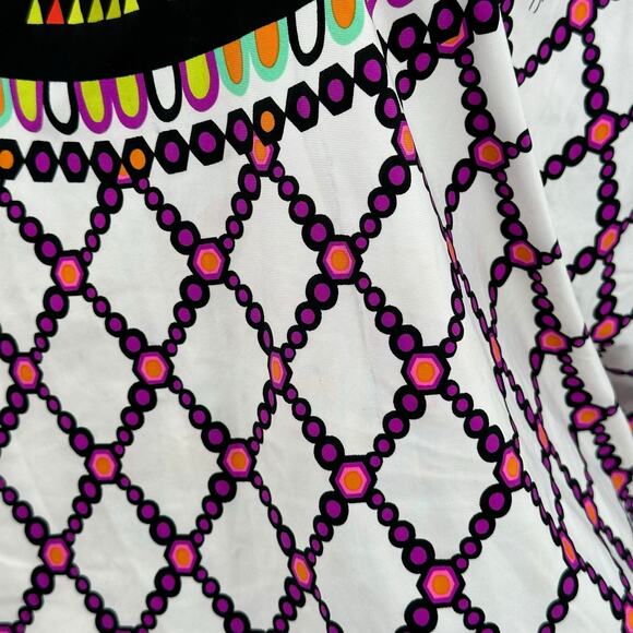 Trina Turk Top Women Medium Kon Tiki Tunic Swim Coverup Beach Pool Boho Colorful - Picture 11 of 11